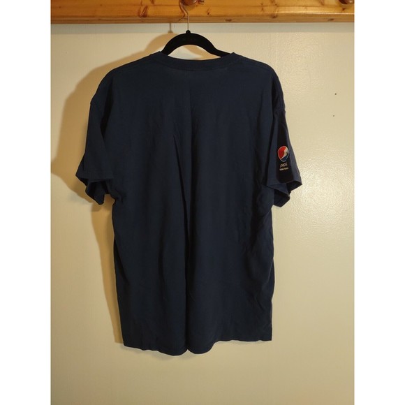 Raised On Broadway Mens XL T Shirt Rangers Ring Spun Navy Blue Large Graphic - Picture 5 of 6